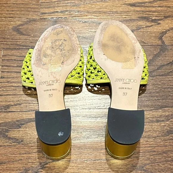 Jimmy Choo Minea Woven Raffia Sandals